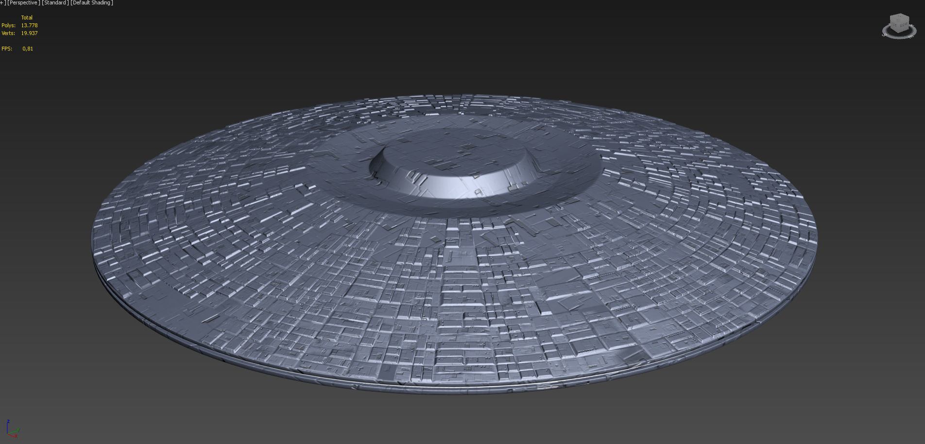 Lowpoly UFO Game Ready PBR Spaceship Low-poly 3D model_4