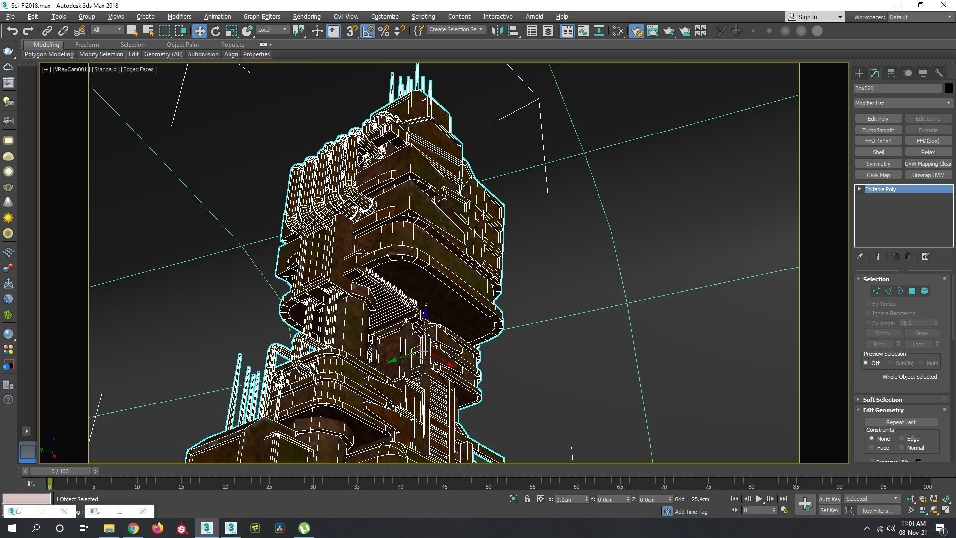 Sci-Fi low poly machinery game ready asset Low-poly 3D model_13