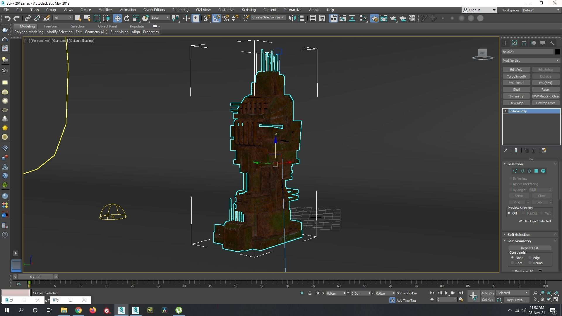 Sci-Fi low poly machinery game ready asset Low-poly 3D model_12