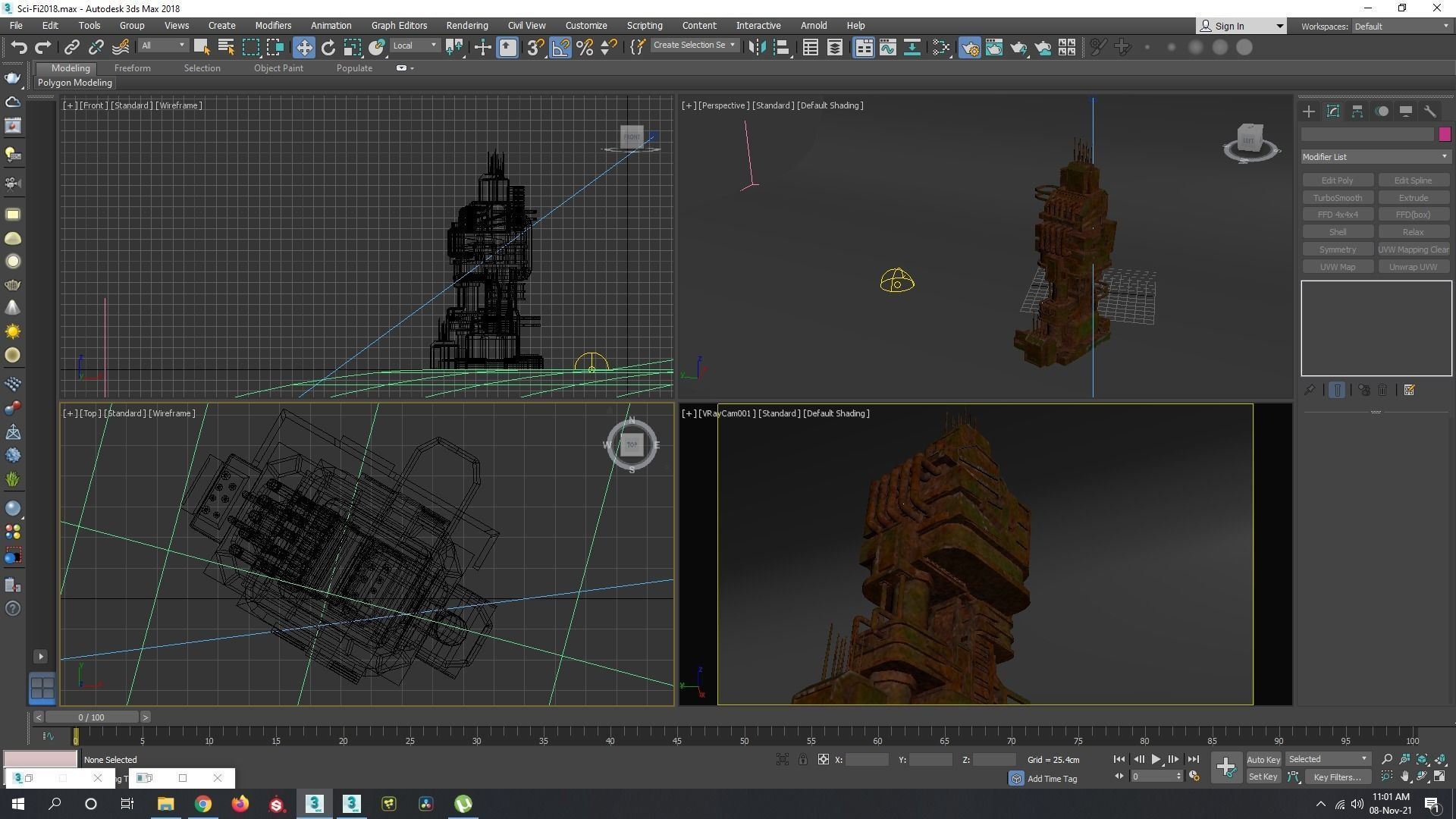 Sci-Fi low poly machinery game ready asset Low-poly 3D model_18