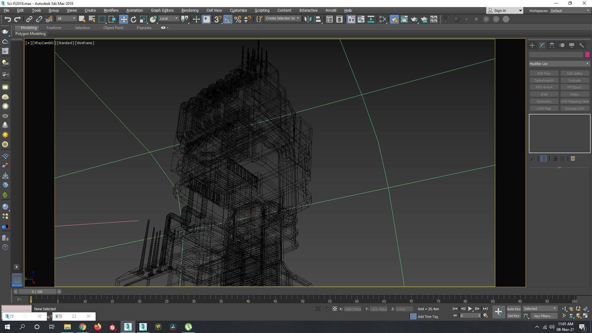 Sci-Fi low poly machinery game ready asset Low-poly 3D model_17