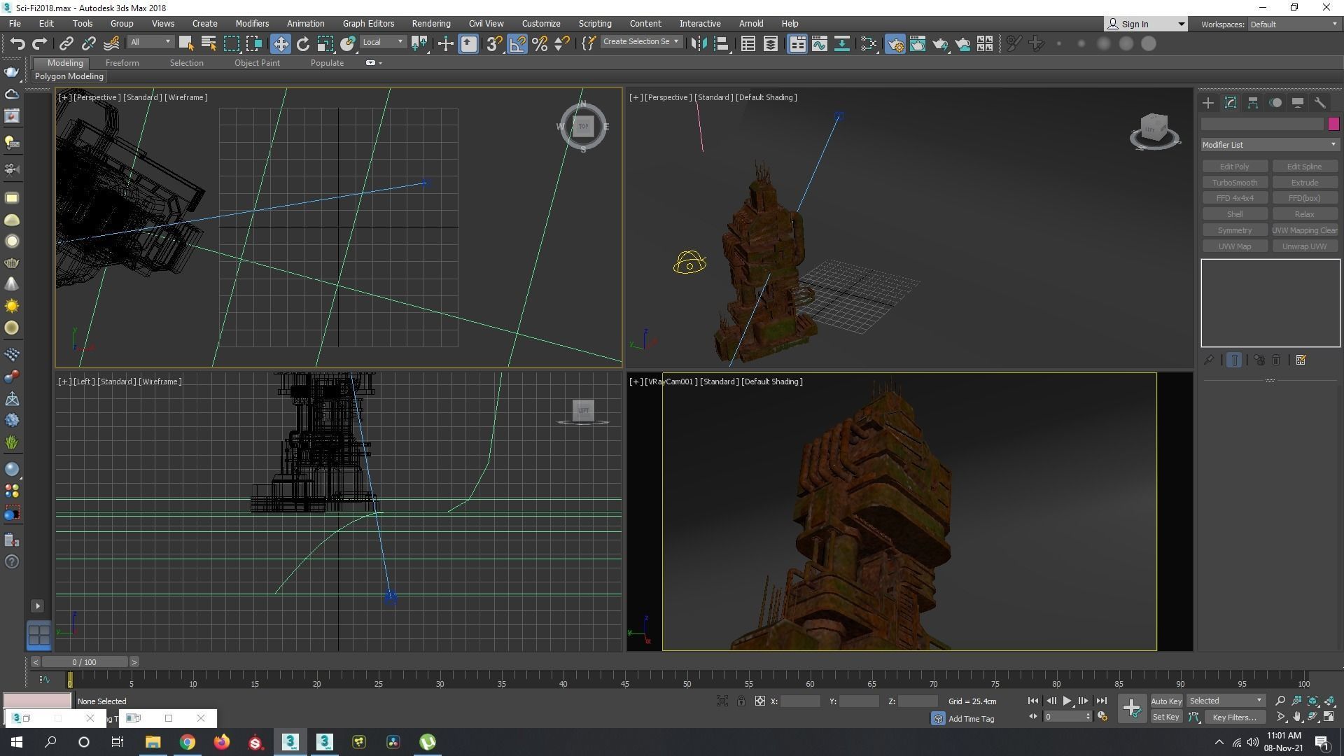 Sci-Fi low poly machinery game ready asset Low-poly 3D model_11