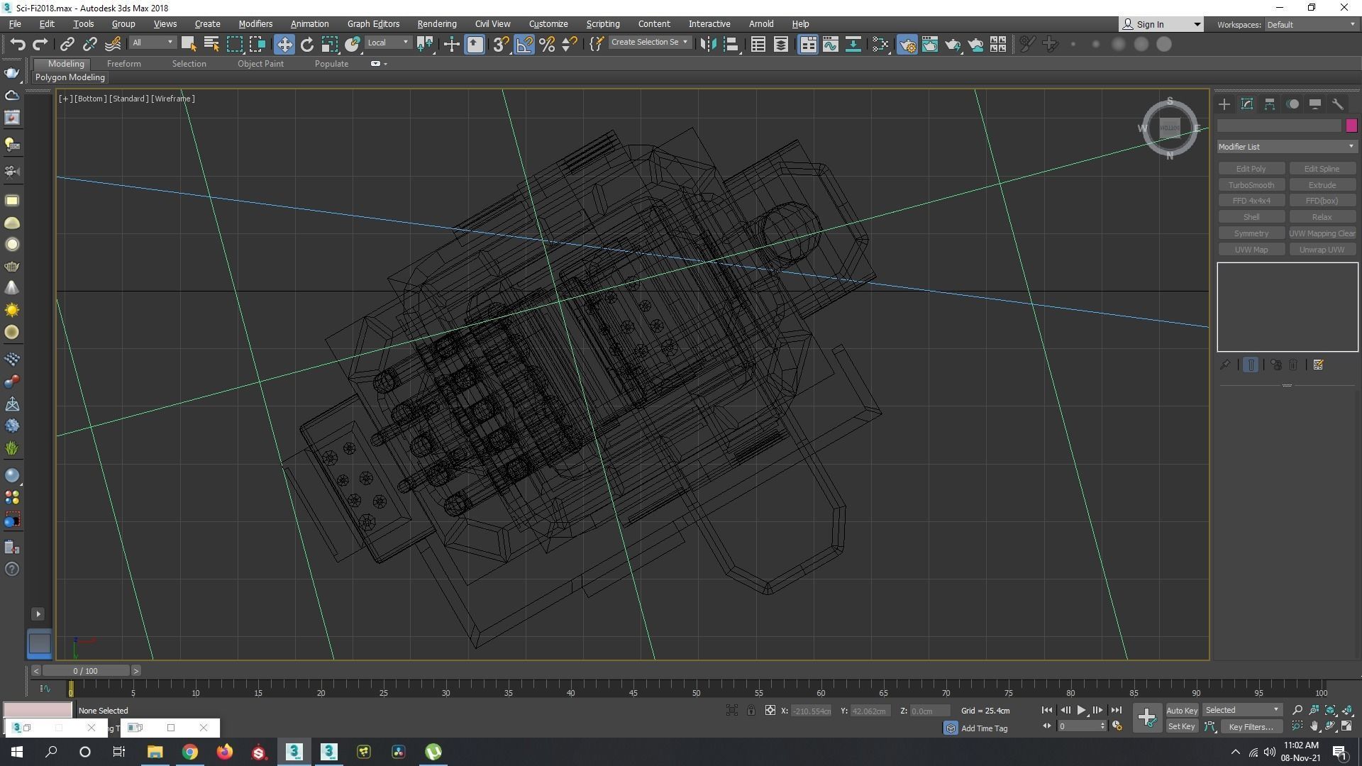 Sci-Fi low poly machinery game ready asset Low-poly 3D model_19
