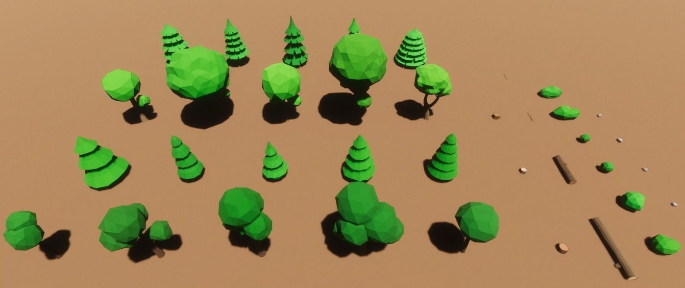 Low-Poly Nature Pack Low-poly 3D model_1