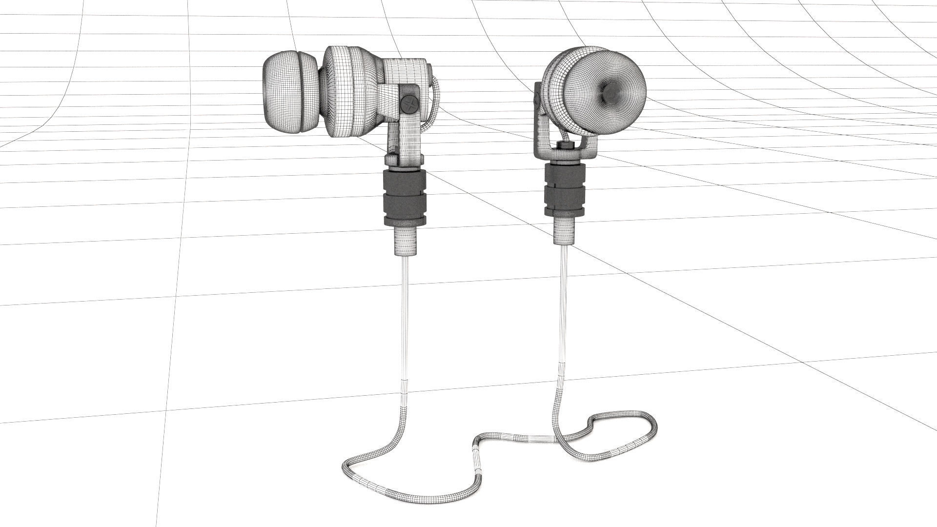 laos Earphones Low-poly 3D model_3