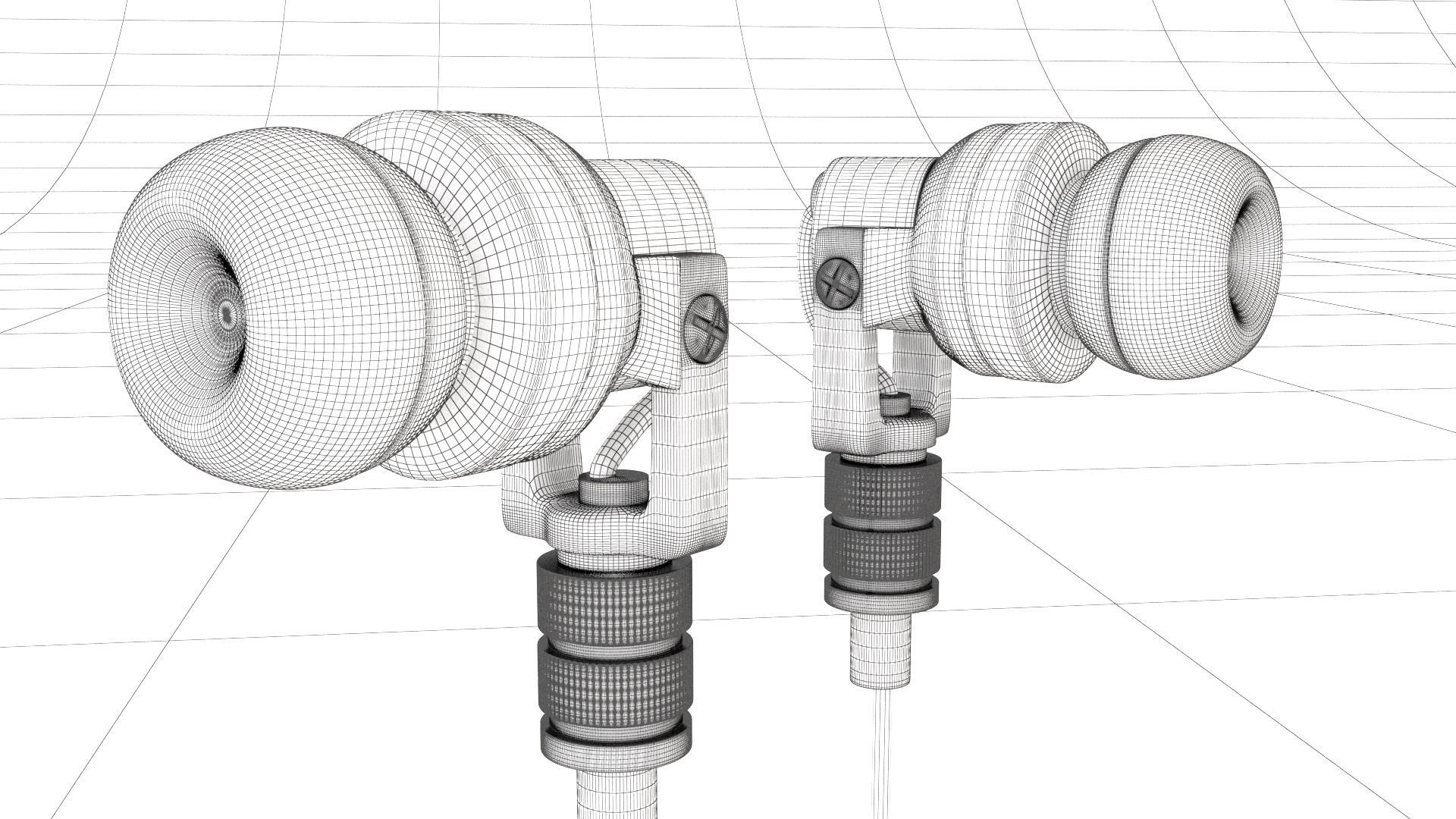 laos Earphones Low-poly 3D model_4