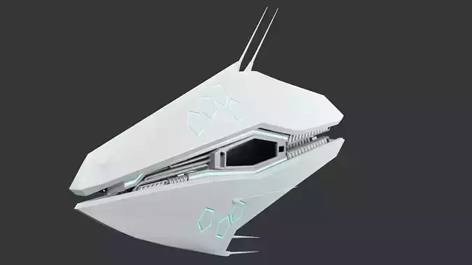 Sci-fi Star Ship Free low-poly 3D model