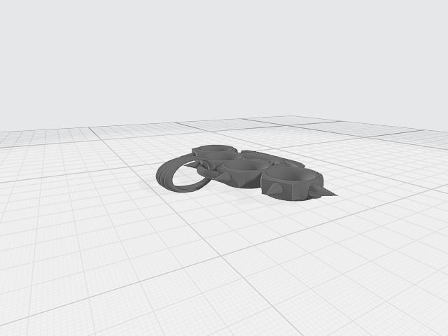 spiked brass knuckles 3D print model_2