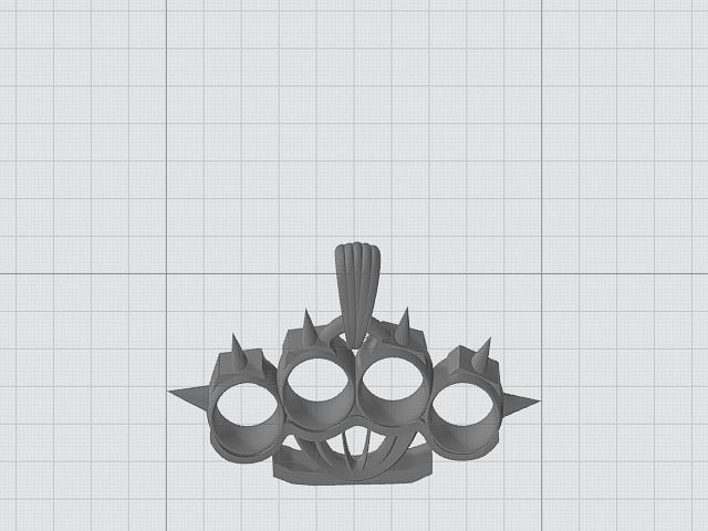 spiked brass knuckles 3D print model_6