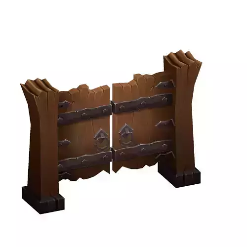 Cartoon bottom model hand drawn game door