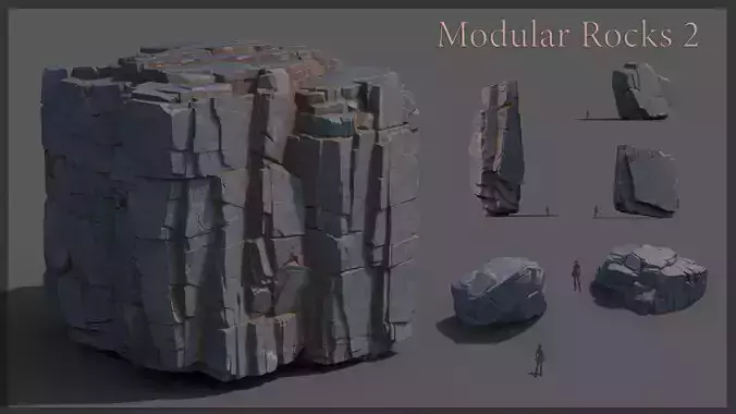 Modular Rocks 2 3D model