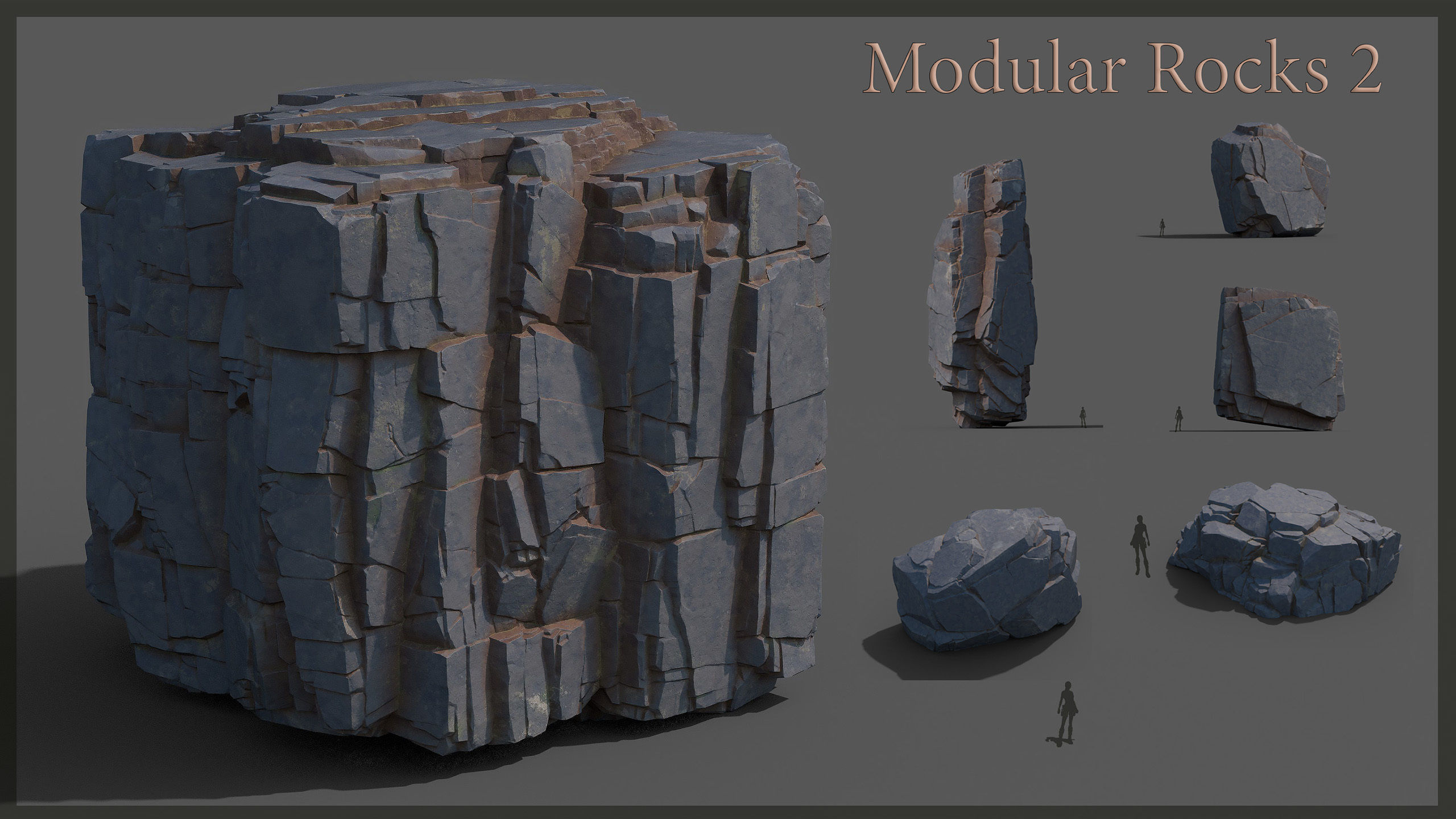 Modular Rocks 2 3D model | CGTrader