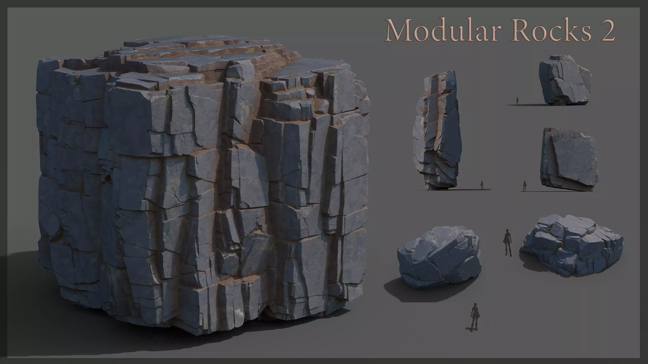Modular Rocks 2 3D model_0
