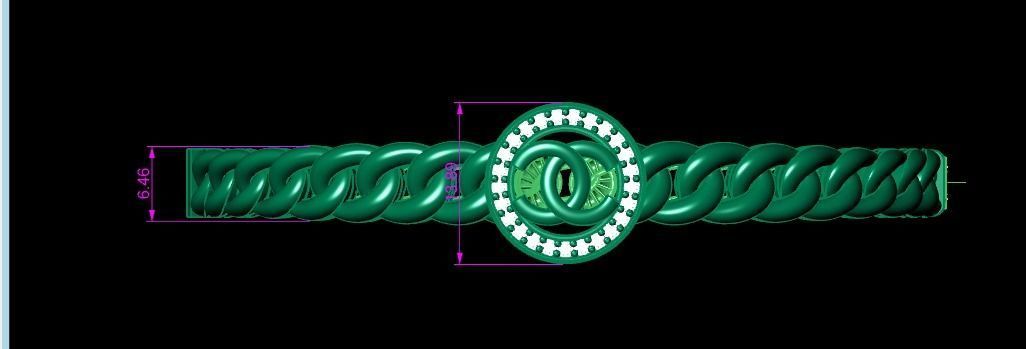 Cuba Bracelet 3D Model 3D print model_2