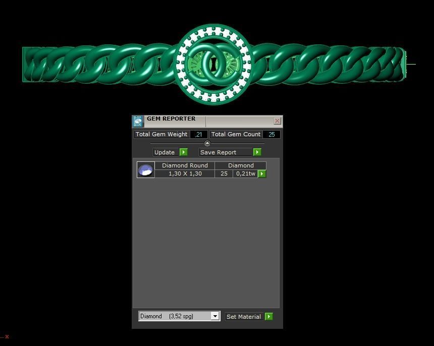 Cuba Bracelet 3D Model 3D print model_4