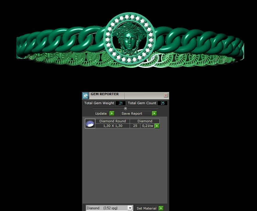  Cuba Bracelet 3D Model 3D print model_4