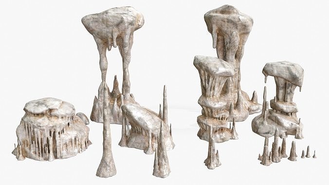 Cave Rocks Set 01 Low-poly 3D model