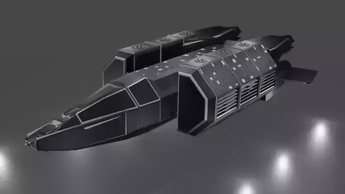 Starship futuristic spaceship 3D model
