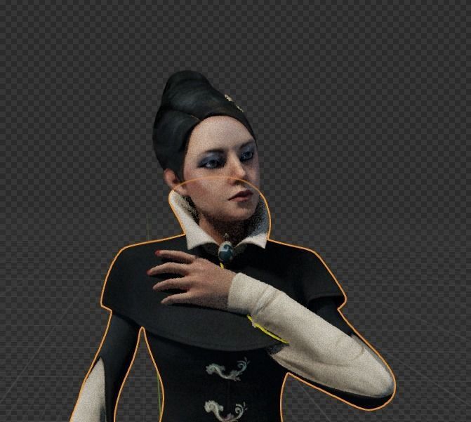 Dishonored Empress Model High Poly Count Game ready Low-poly 3D model_3
