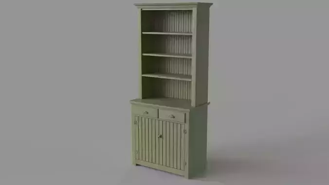 Antique Step Back Hutch 3D model