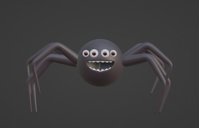 round spider 3D model_2
