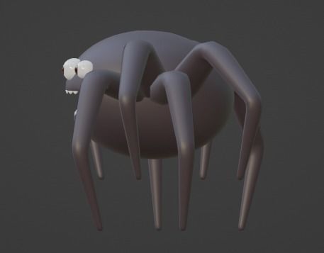 round spider 3D model_3
