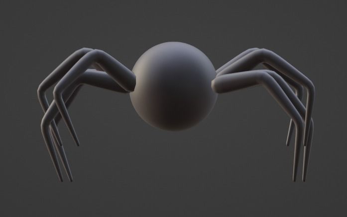 round spider 3D model_4