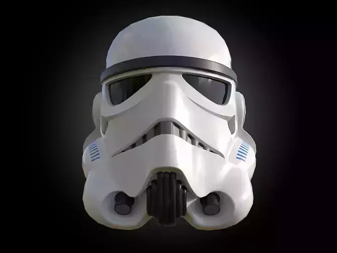 Stormtrooper helmet Low-poly 3D model