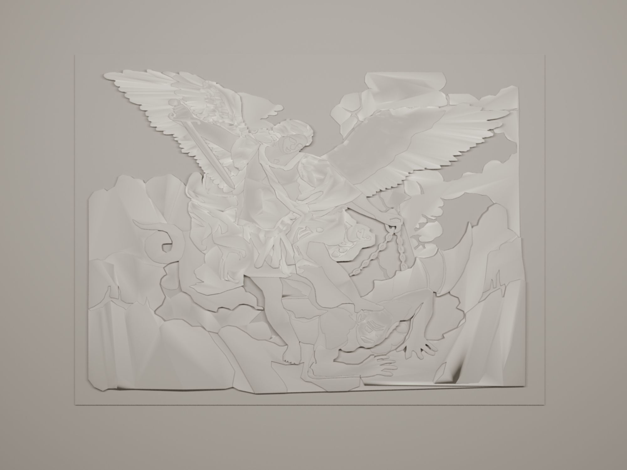 Saint Michael Archangel Guido Reni 3D model_1