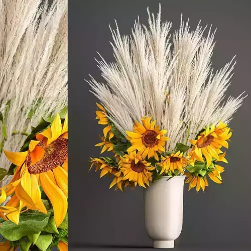 Decorative Bouquet of dried pampas grass 198