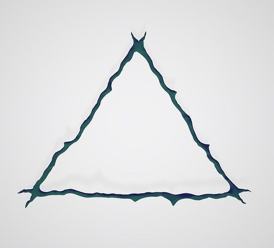 Triangle electricity effect Free 3D print model
