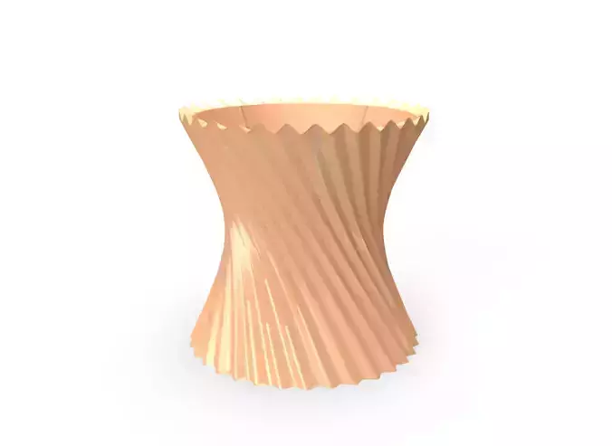 Orange coloured vase