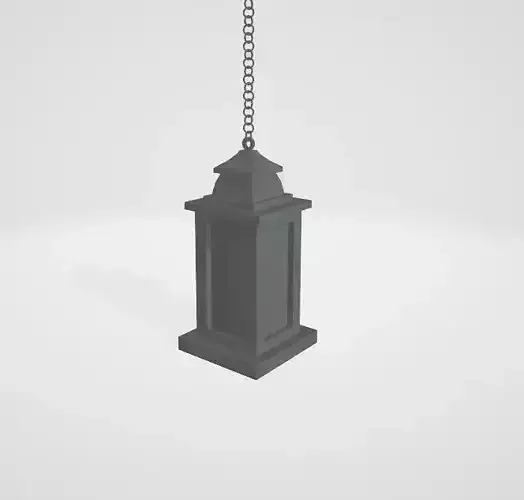 Lantern hanging on chain