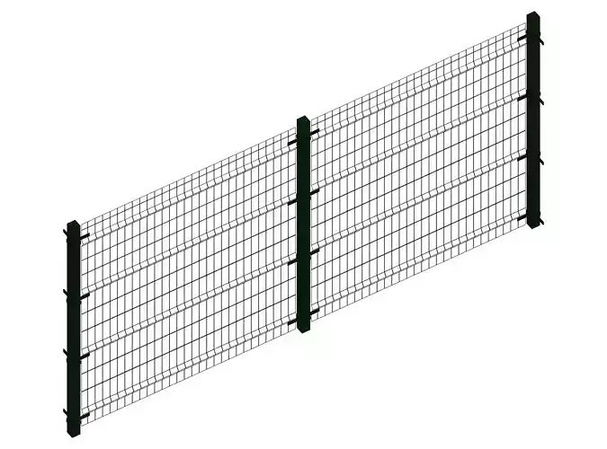 Low Poly Security Fence 3D model