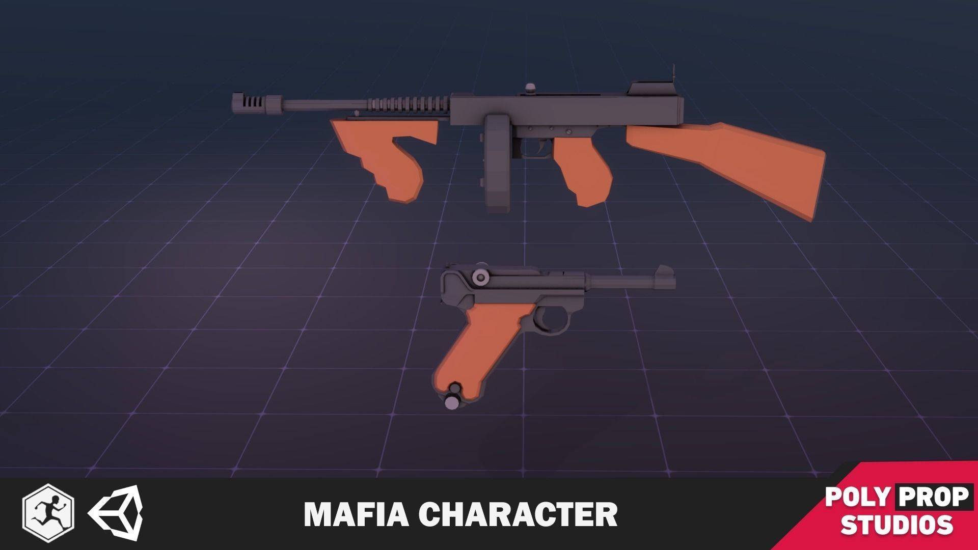Mafia Character Low-poly 3D model_6