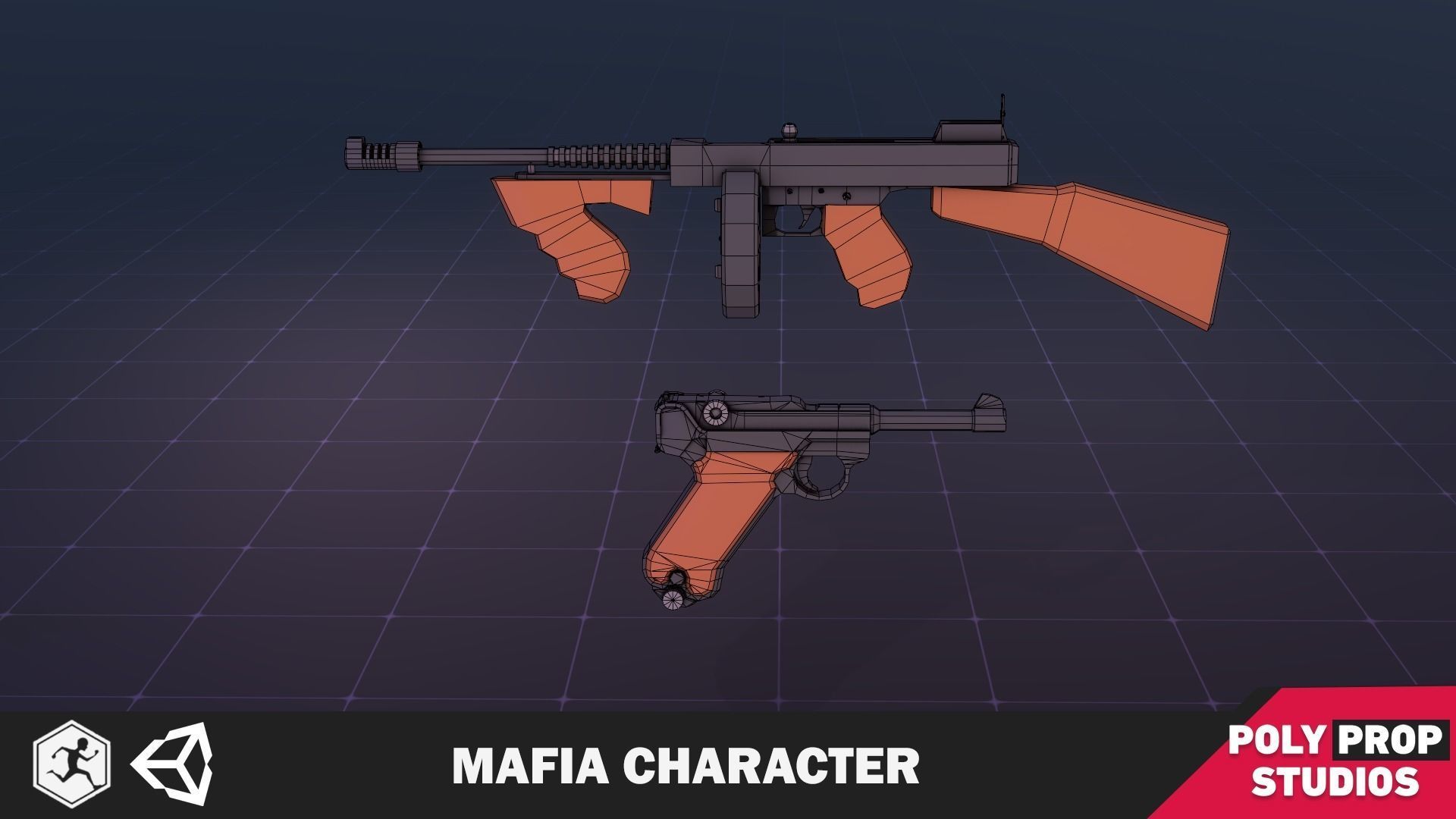 Mafia Character Low-poly 3D model_7