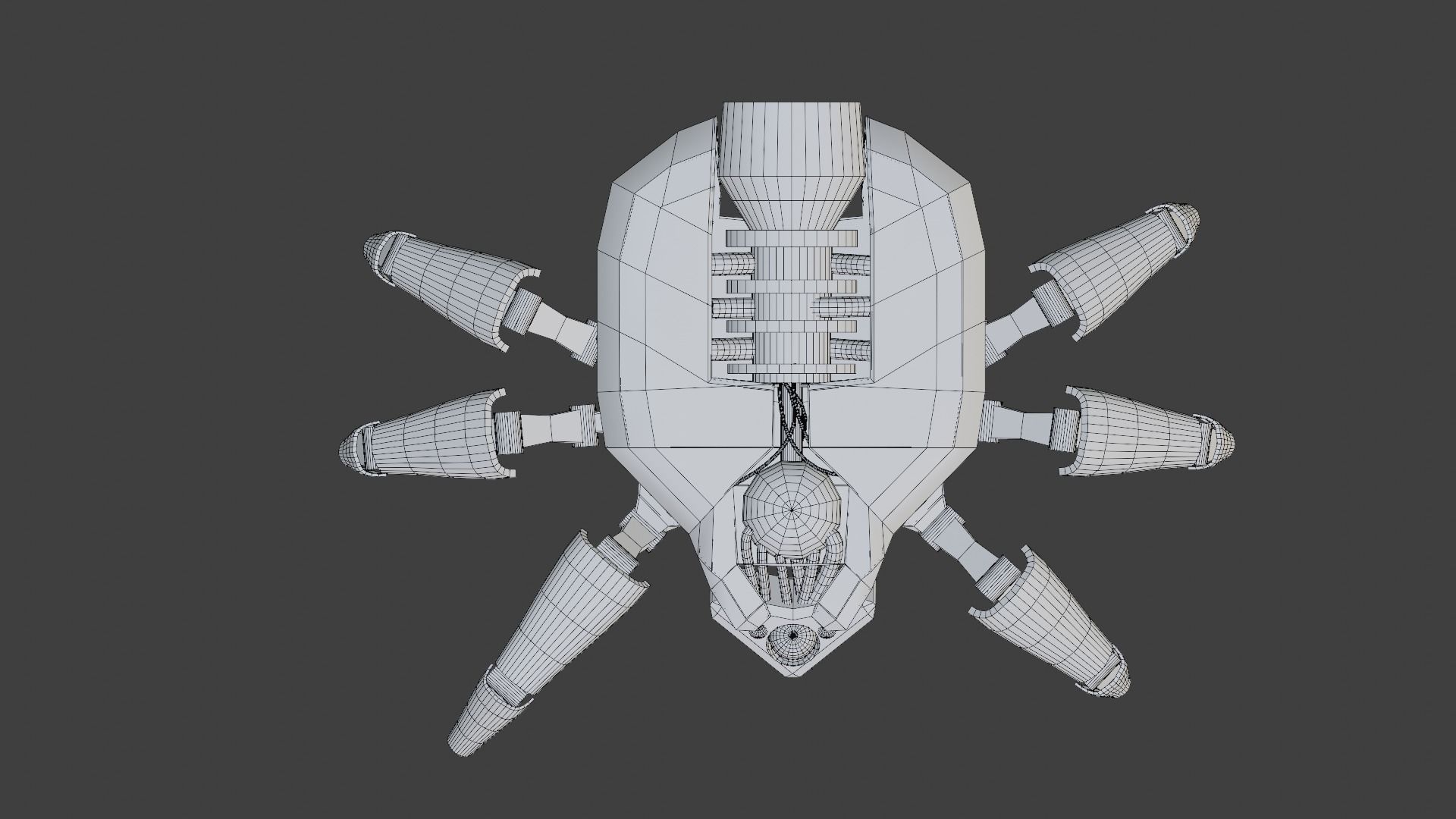 Robot Scarab with Sci-fi engine PBR 3D model_4