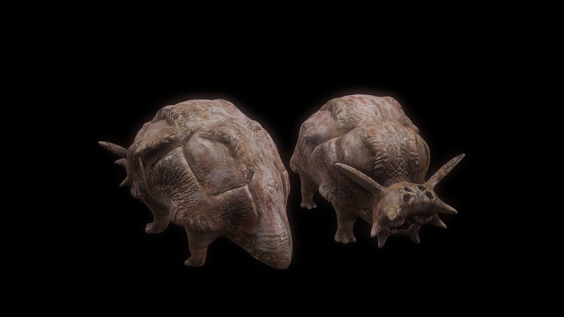 creature bizon alpha character animal  Low-poly 3D model_3