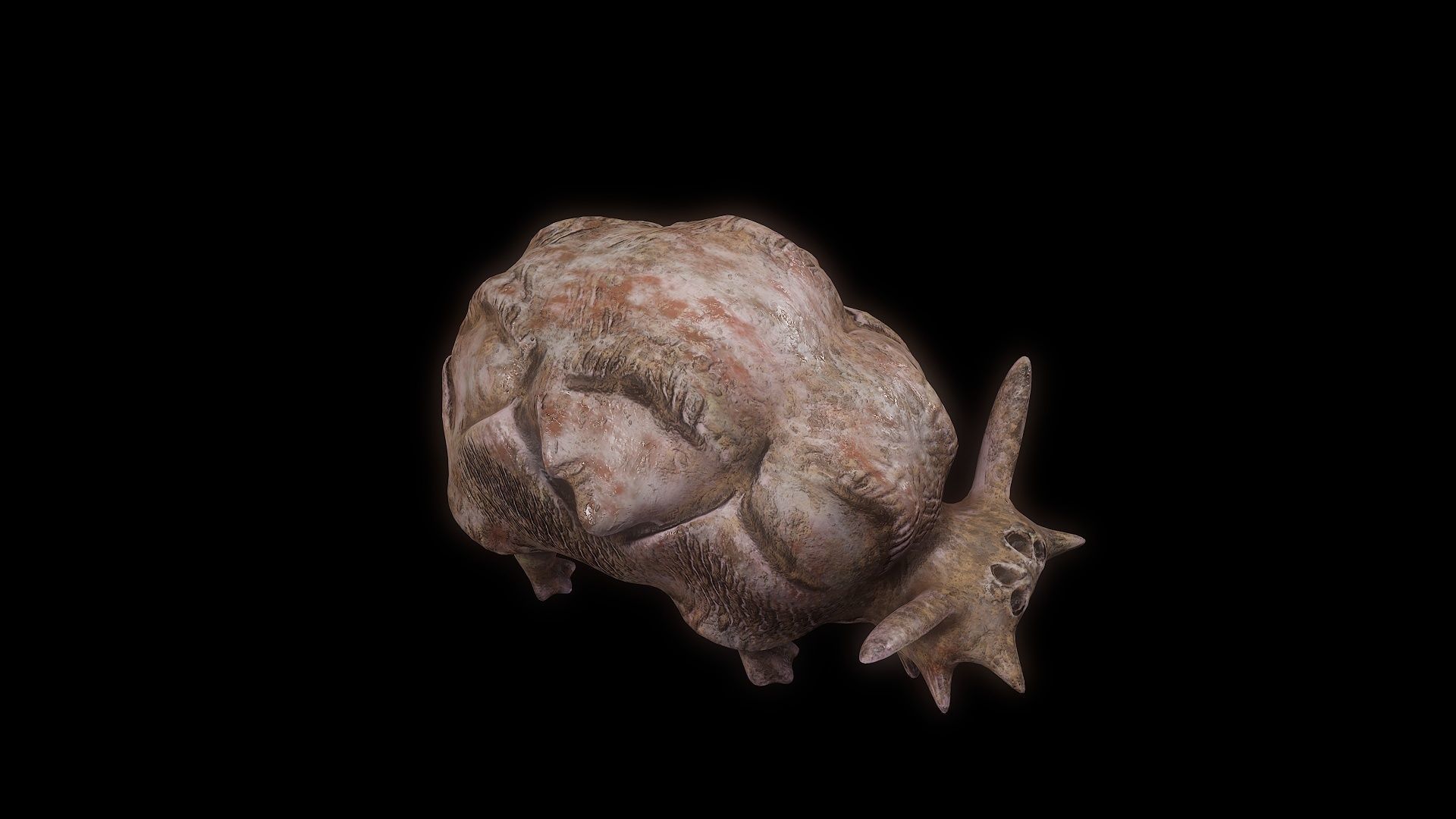 creature bizon alpha character animal  Low-poly 3D model_1