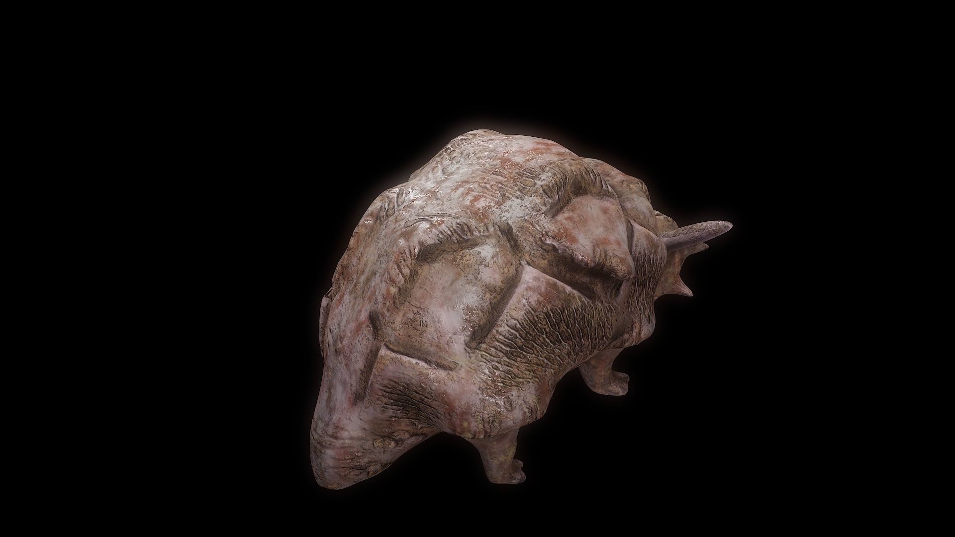 creature bizon alpha character animal  Low-poly 3D model_2