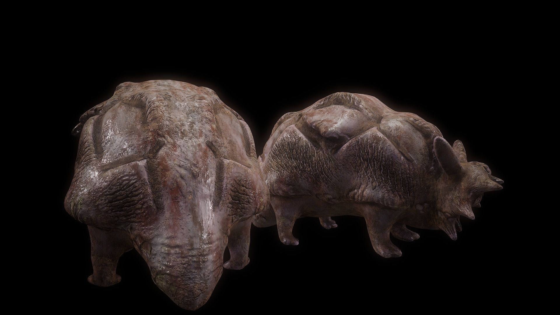 creature bizon alpha character animal  Low-poly 3D model_5