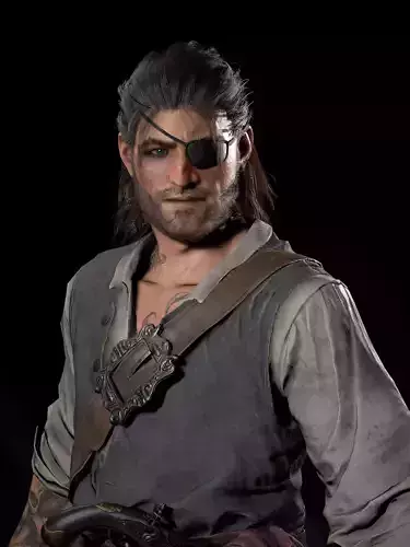 The pirate Low-poly 3D model