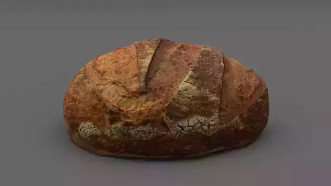 Realistic bread loaf of
