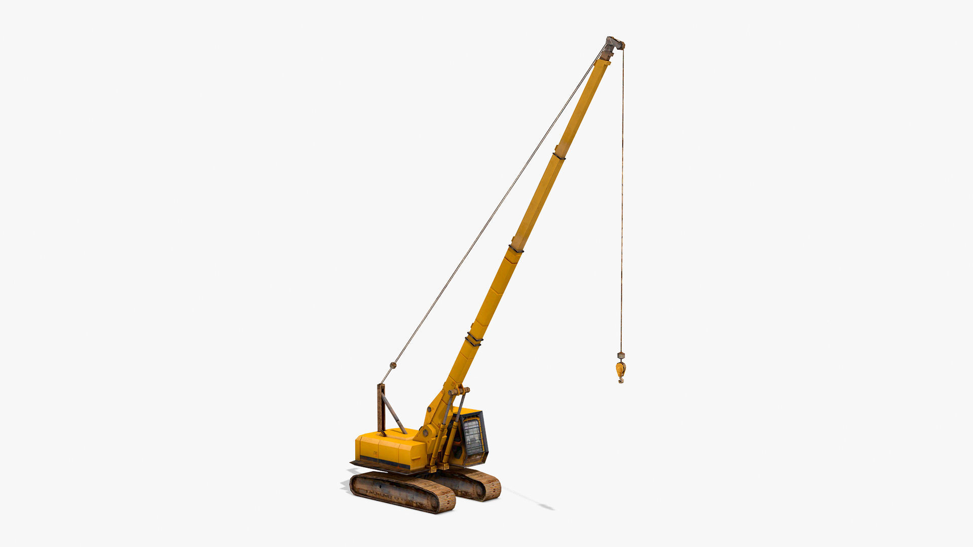 Construction Equipment Vehicles 5 Cranes 3D Models Low-poly 3D model_2