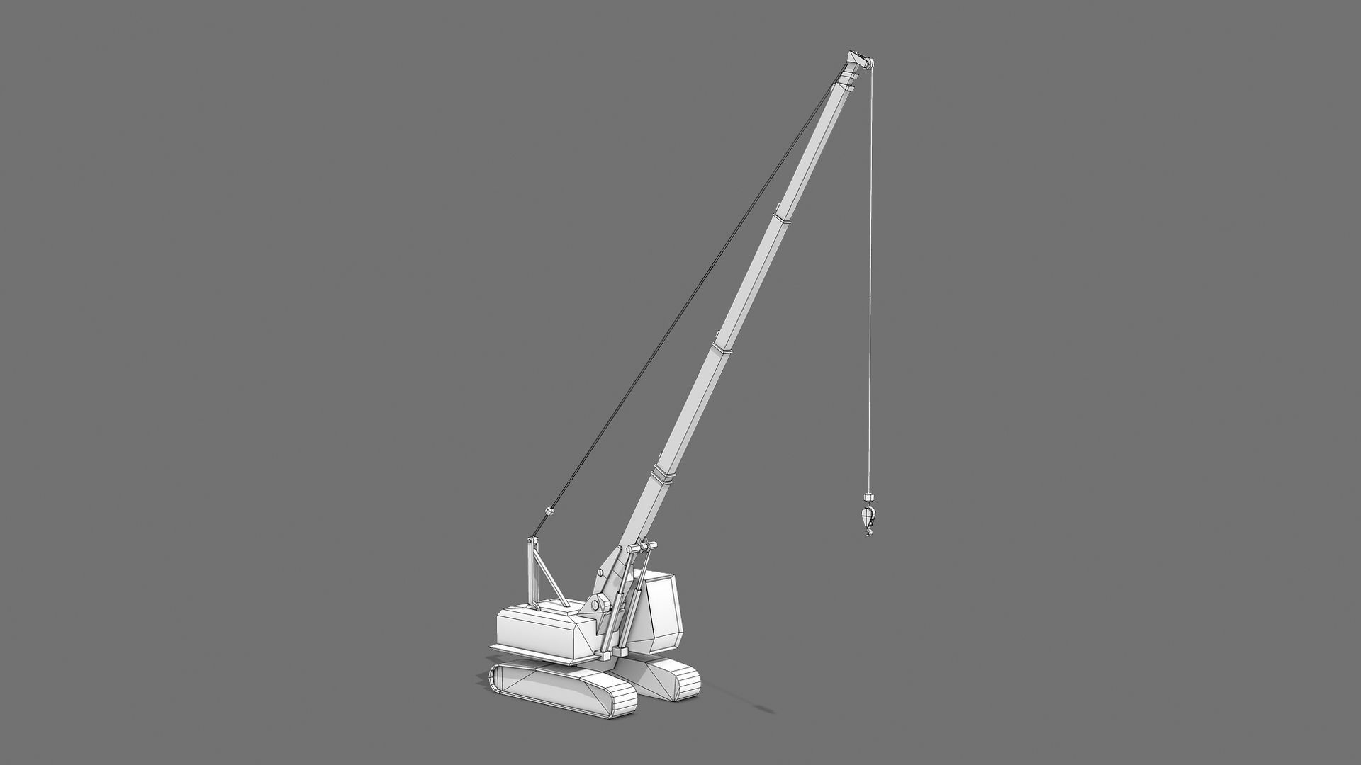 Construction Equipment Vehicles 5 Cranes 3D Models Low-poly 3D model_7