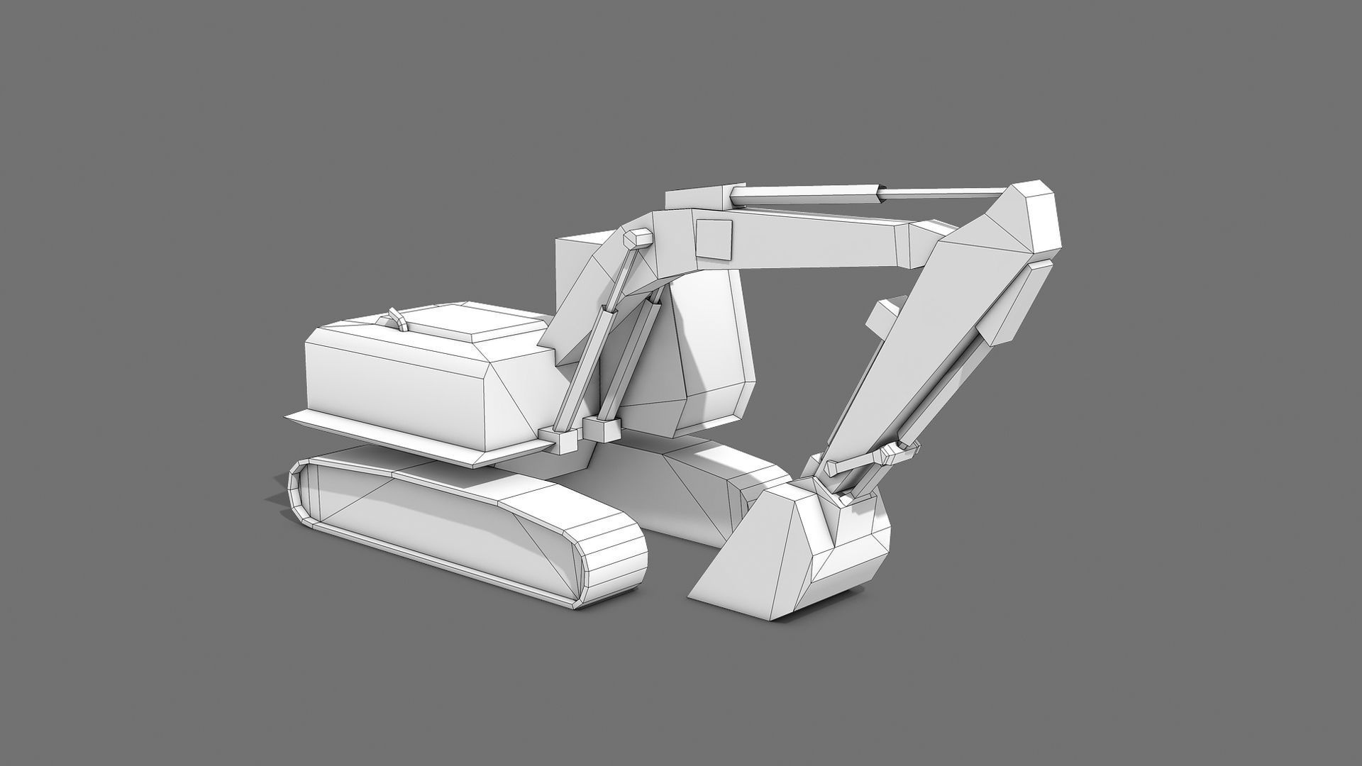 Construction Equipment Vehicles 5 Cranes 3D Models Low-poly 3D model_8
