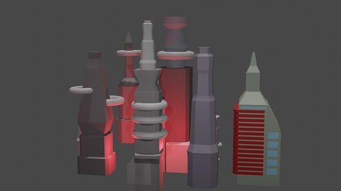 Simple City Free 3D model