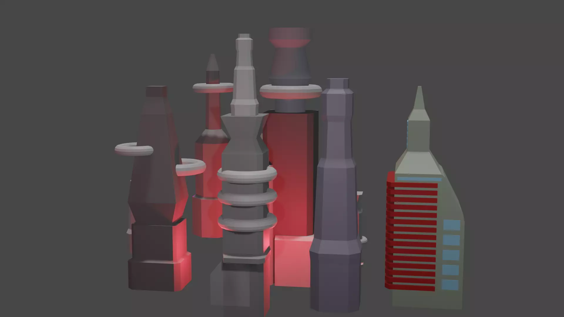 Simple City Free 3D model_0