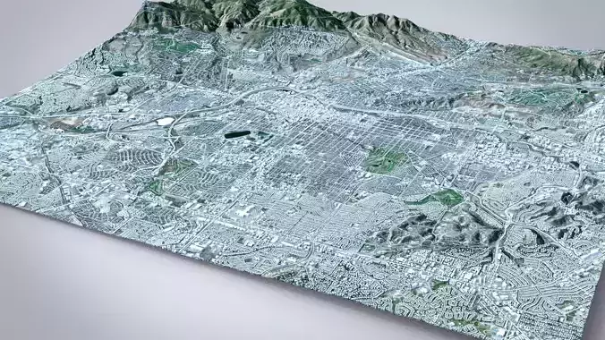 Cityscape Colorado Springs USA 3D model