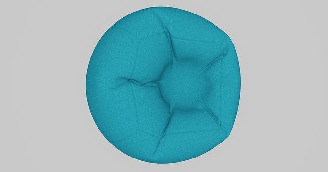 Beanbag bean bag chair 3D model 5